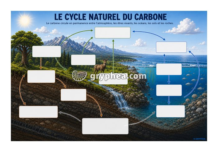 Le cycle naturel du carbone - document à compléter - gryphea.org